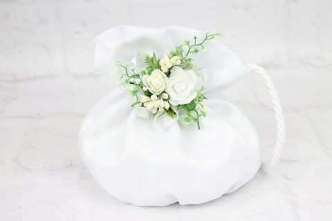 Stroik na torebkę komunijną stylowy KREMOWY Stroik na torebkę komunijną stylowy KREMOWY