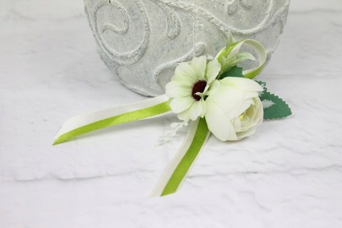 Przypinka butonierka ślubna weselna peonia ZIELEŃ Przypinka butonierka ślubna weselna peonia ZIELEŃ