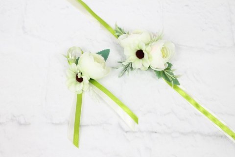 Przypinka butonierka ślubna weselna peonia ZIELEŃ Przypinka butonierka ślubna weselna peonia ZIELEŃ