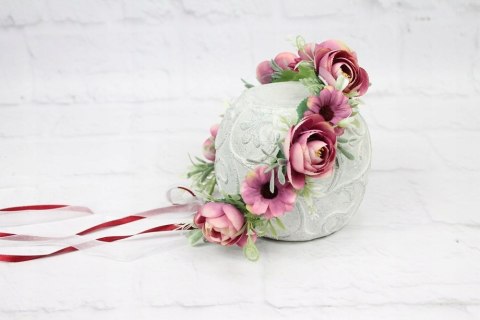 Wianek ślubny BORDO peonia boho foto sesja kwiaty Wianek ślubny BORDO peonia boho foto sesja kwiaty