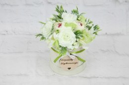 Prezent dzień nauczyciela flower box kwiaty styl