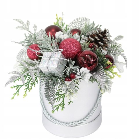 Flower box świąteczny stroik BORDO dekoracja styl Flower box świąteczny stroik BORDO dekoracja styl