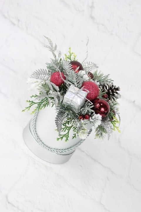 Flower box świąteczny stroik BORDO dekoracja styl Flower box świąteczny stroik BORDO dekoracja styl
