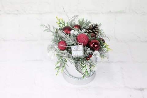 Flower box świąteczny stroik BORDO dekoracja styl Flower box świąteczny stroik BORDO dekoracja styl