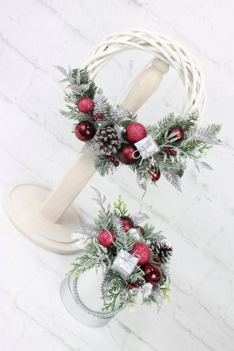 Flower box świąteczny stroik BORDO dekoracja styl Flower box świąteczny stroik BORDO dekoracja styl