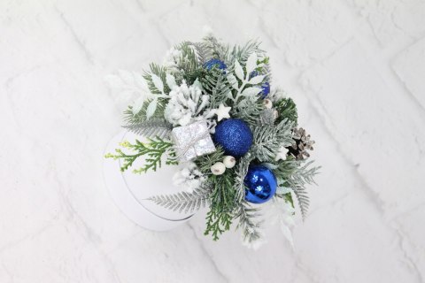Flower box świąteczny stroik GRANAT dekoracja styl Flower box świąteczny stroik GRANAT dekoracja styl