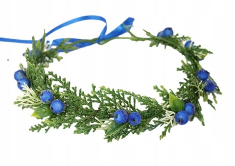 Wianek świąteczny na głowę iglasty sesja foto