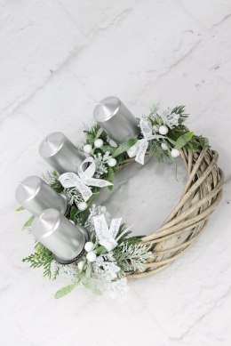 Wianek świąteczny wieniec adwentowy jemioła stroik na stół