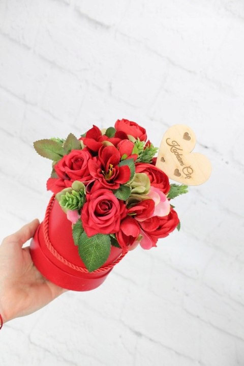 Flower box kwiatowy piękny prezent na WALENTYNKI Flower box kwiatowy piękny prezent na WALENTYNKI