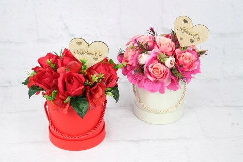 Flower box kwiatowy piękny prezent na WALENTYNKI Flower box kwiatowy piękny prezent na WALENTYNKI