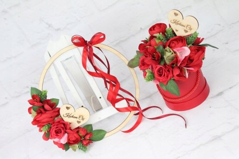 Flower box kwiatowy piękny prezent na WALENTYNKI Flower box kwiatowy piękny prezent na WALENTYNKI