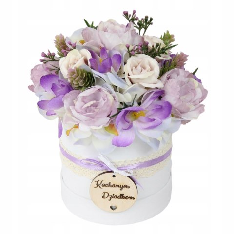 Flower box prezent kwiaty dla Babci Dziadka stroik Flower box prezent kwiaty dla Babci Dziadka stroik