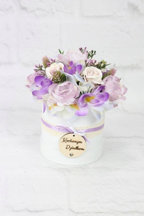 Flower box prezent kwiaty dla Babci Dziadka stroik Flower box prezent kwiaty dla Babci Dziadka stroik