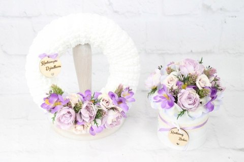 Flower box prezent kwiaty dla Babci Dziadka stroik Flower box prezent kwiaty dla Babci Dziadka stroik