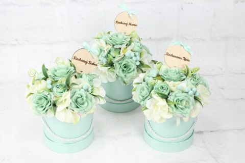 Flower box prezent kwiaty dla Babci Dziadka stroik Flower box prezent kwiaty dla Babci Dziadka stroik