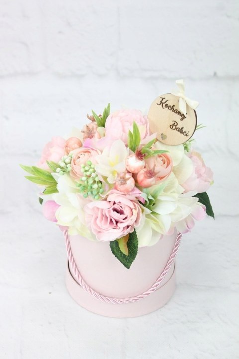 Flower box prezent kwiaty dla Babci bukiet stroik