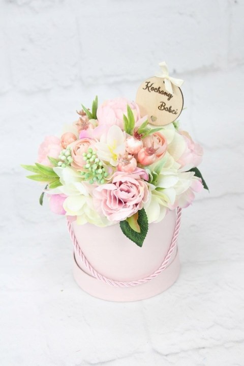 Flower box prezent kwiaty dla Babci bukiet stroik