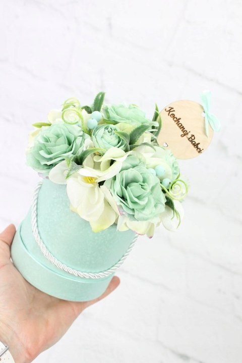 Flower box prezent kwiaty dla Babci bukiet stroik Flower box prezent kwiaty dla Babci bukiet stroik