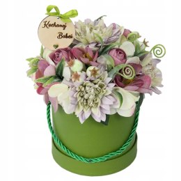 Flower box prezent kwiaty dla Babci bukiet stroik