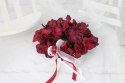 Wianek kwiatowy hortensja BORDO stroik stylowy S