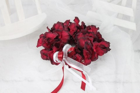 Wianek kwiatowy hortensja BORDO stroik stylowy S Wianek kwiatowy hortensja BORDO stroik stylowy S