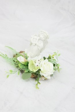 Stroik kompozycja na grób wiązanka ANIOŁEK plaster drewna