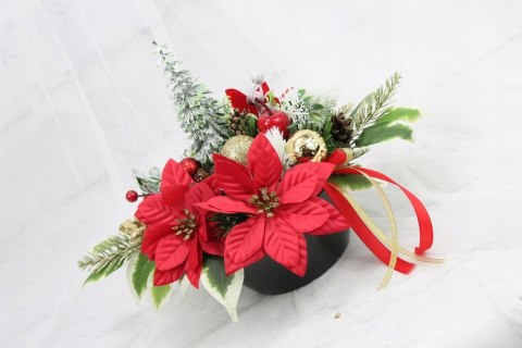 Stroik świąteczny na grób kompozycja na cmentarz