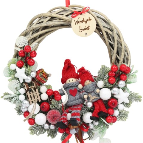 Wianek świąteczny wieniec stroik na drzwi ozdoba domu