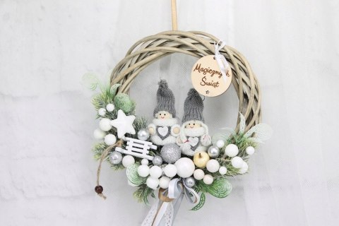 Wianek świąteczny wieniec stroik na drzwi ozdoba