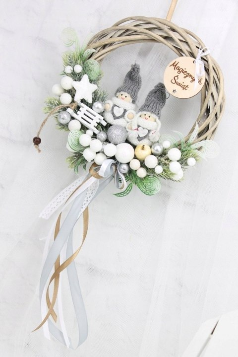 Wianek świąteczny wieniec stroik na drzwi ozdoba