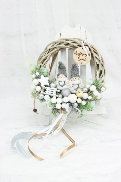 Wianek świąteczny wieniec stroik na drzwi ozdoba