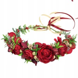 Wianek świąteczny zimowy do włosów opaska sesja