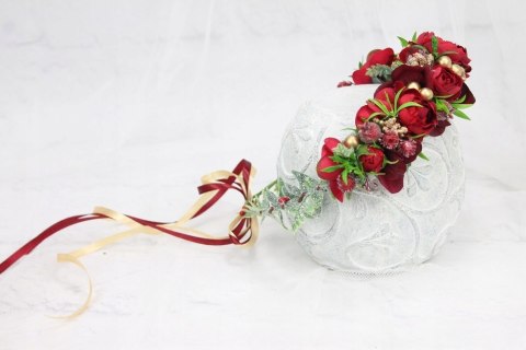 Wianek świąteczny zimowy do włosów opaska sesja