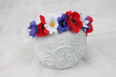Opaska ludowa KRAKOWSKA delikatna różyczki Krakowianka Opaska ludowa KRAKOWSKA delikatna różyczki Krakowianka