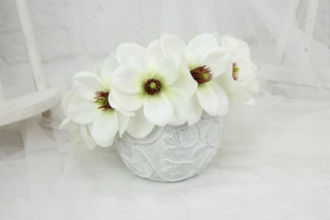 Wianek na głowę DUŻY magnolia KREMOWY sesja ślub Wianek na głowę DUŻY magnolia KREMOWY sesja ślub