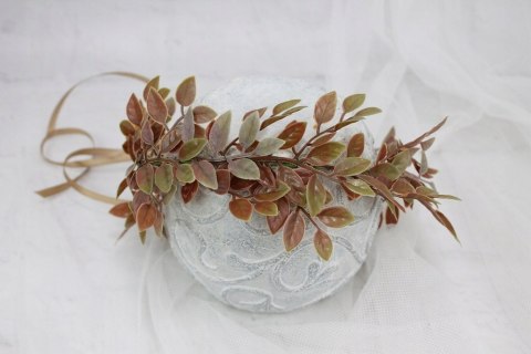 Wianek na głowę jesienny beżowy bluszcz boho sesja Wianek na głowę jesienny beżowy bluszcz boho sesja