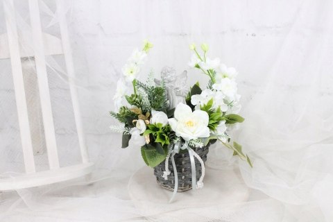 Kompozycja nagrobna ANIOŁEK stroik na grób wiązanka