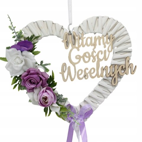 Serce na drzwi Witamy Gości Weselnych dekor ślub Serce na drzwi Witamy Gości Weselnych dekor ślub