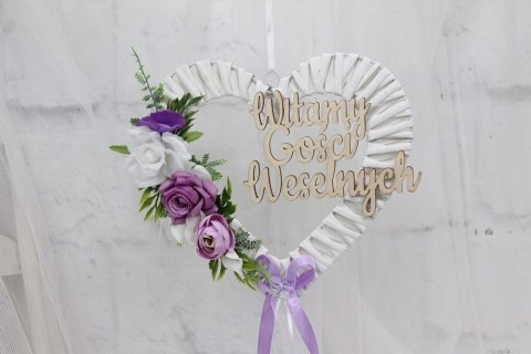 Serce na drzwi Witamy Gości Weselnych dekor ślub Serce na drzwi Witamy Gości Weselnych dekor ślub