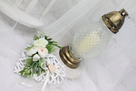 Stroik na cmentarz małe SERCE wiązanka na grób pomnik Stroik na cmentarz małe SERCE wiązanka na grób pomnik