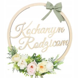 Obręcz kwiatowa prezent dla rodziców Kochanym Rodzicom