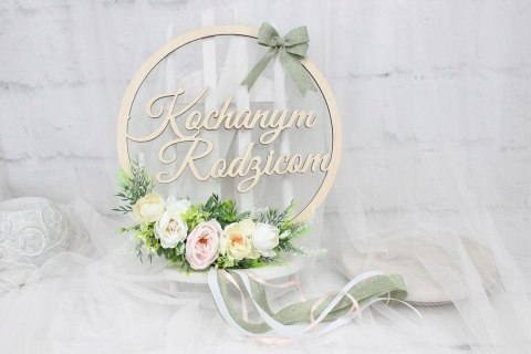 Obręcz kwiatowa prezent dla rodziców Kochanym Rodzicom Obręcz kwiatowa prezent dla rodziców Kochanym Rodzicom