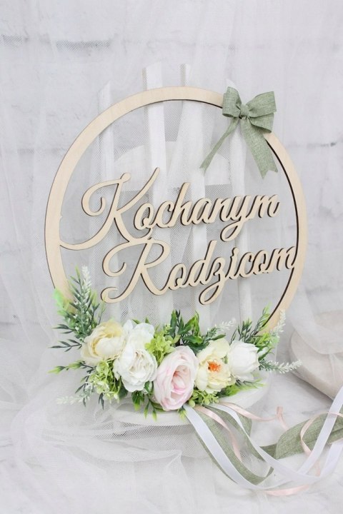 Obręcz kwiatowa prezent dla rodziców Kochanym Rodzicom Obręcz kwiatowa prezent dla rodziców Kochanym Rodzicom