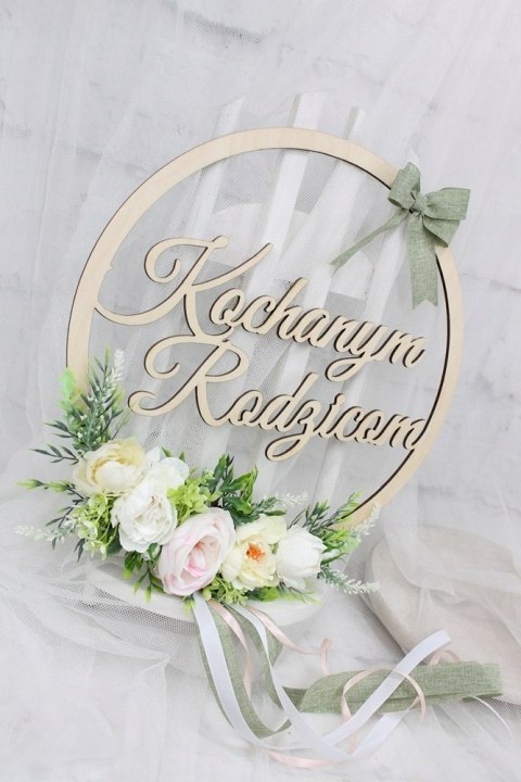 Obręcz kwiatowa prezent dla rodziców Kochanym Rodzicom Obręcz kwiatowa prezent dla rodziców Kochanym Rodzicom