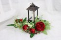 Stroik kompozycja na grób kolumbarium mały LAMPION plaster drewna