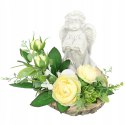 Stroik kompozycja na grób wiązanka ANIOŁEK plaster drewna