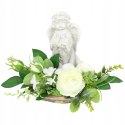 Stroik kompozycja na grób wiązanka ANIOŁEK plaster drewna