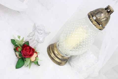 Stroik kompozycja na grób wiązanka ANIOŁEK plaster drewna Stroik kompozycja na grób wiązanka ANIOŁEK plaster drewna