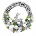 Wianek świąteczny na drzwi wieniec stroik dekoracja renifer