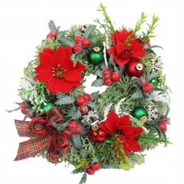 Wianek świąteczny pod znicz stroik na grób gwiazda betlejemska